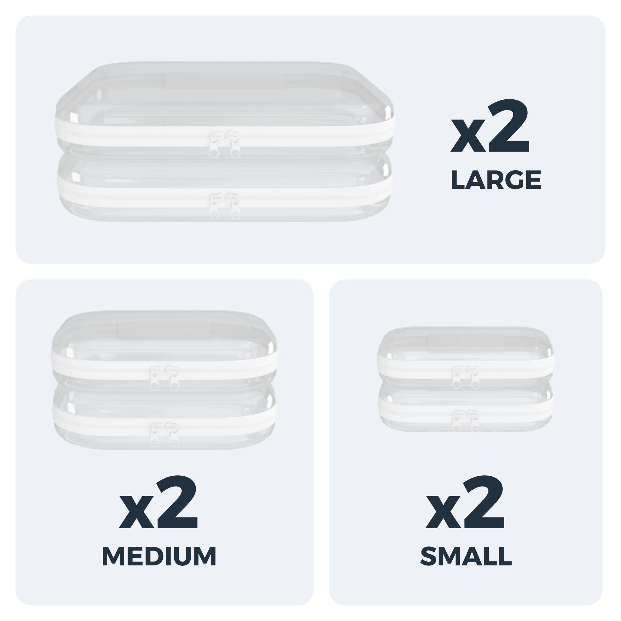 B'More Brands extra-large 14-inch clear case, dual-pack layout
