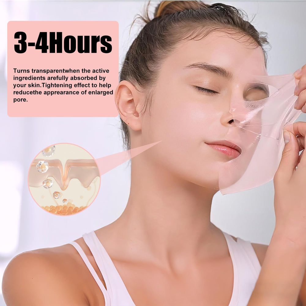 BNIFI mascarilla de colágeno hidratante nocturna, tiempo de absorción visible para resultados.