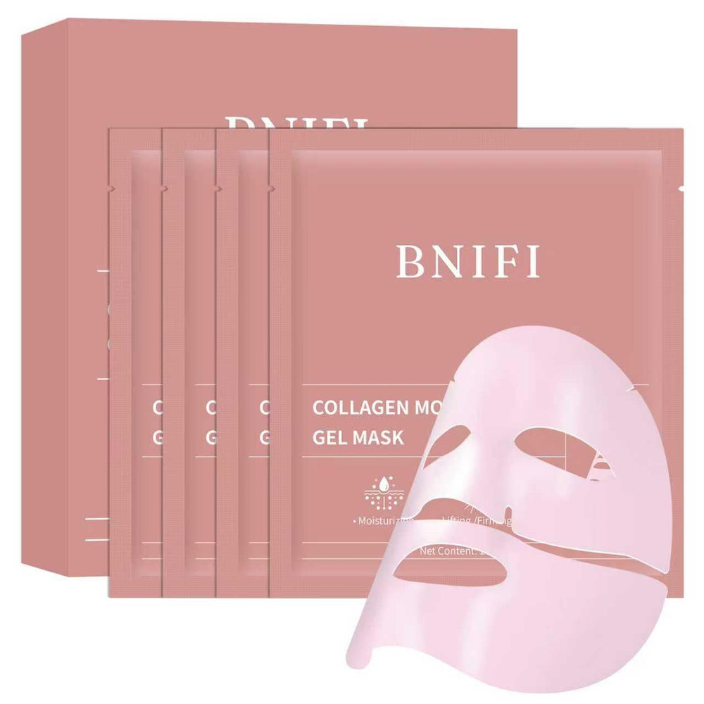 BNIFI mascarilla de colágeno hidratante nocturna con empaque elegante para cuidado diario.