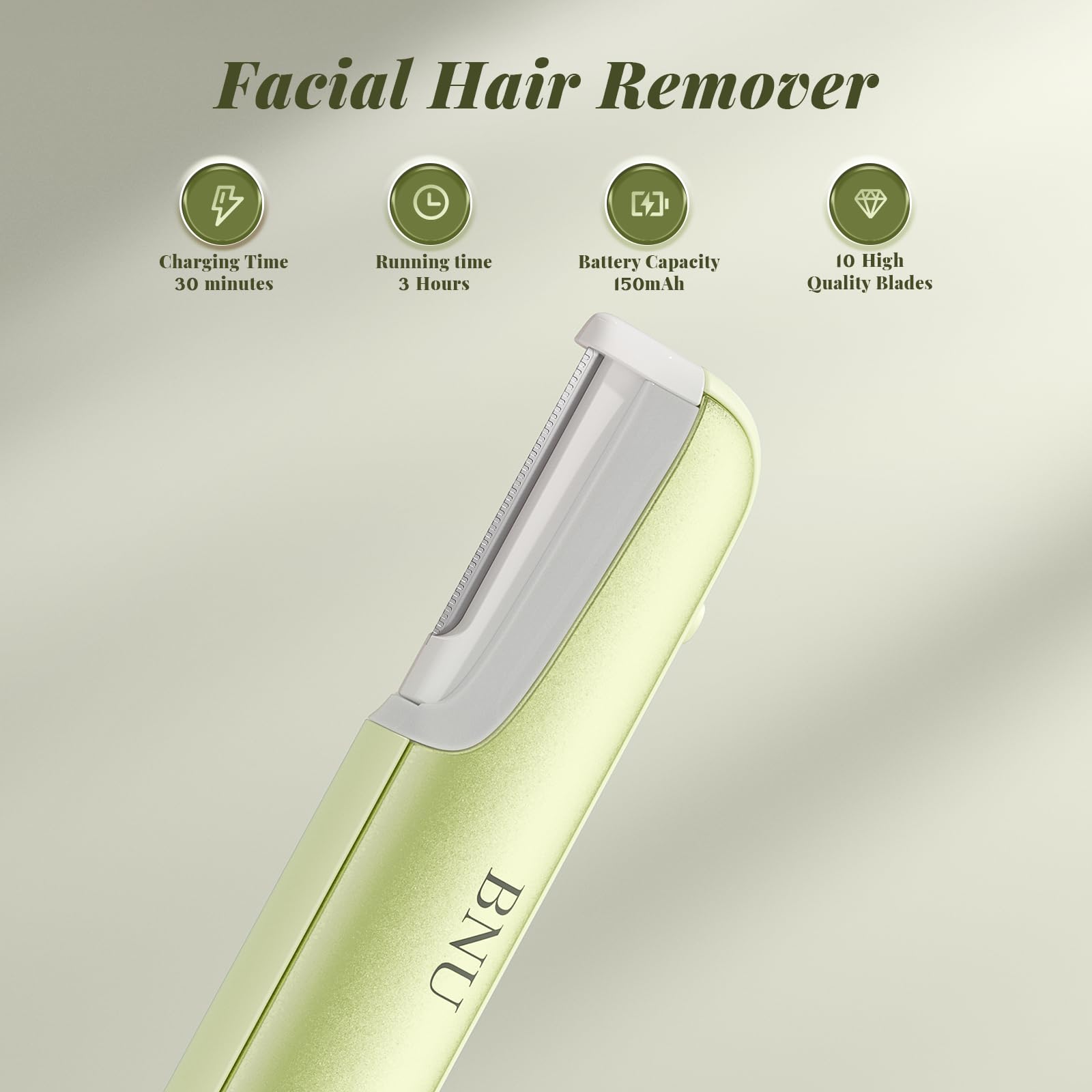 BNU Dermaplane Razor ergonomic handle for comfortable grip during use