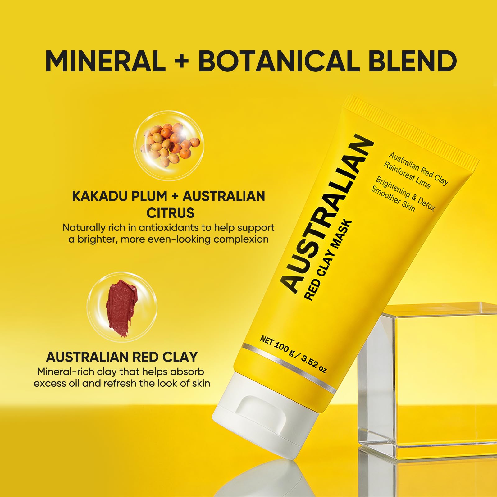 Boaccy Australian Red Clay Mask applying shot suggests a weekly refresh ritual.