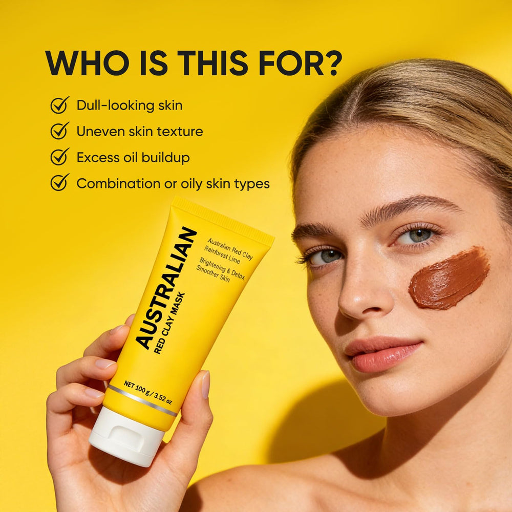 Mask drying down shot hints at comfortable wear during a routine.