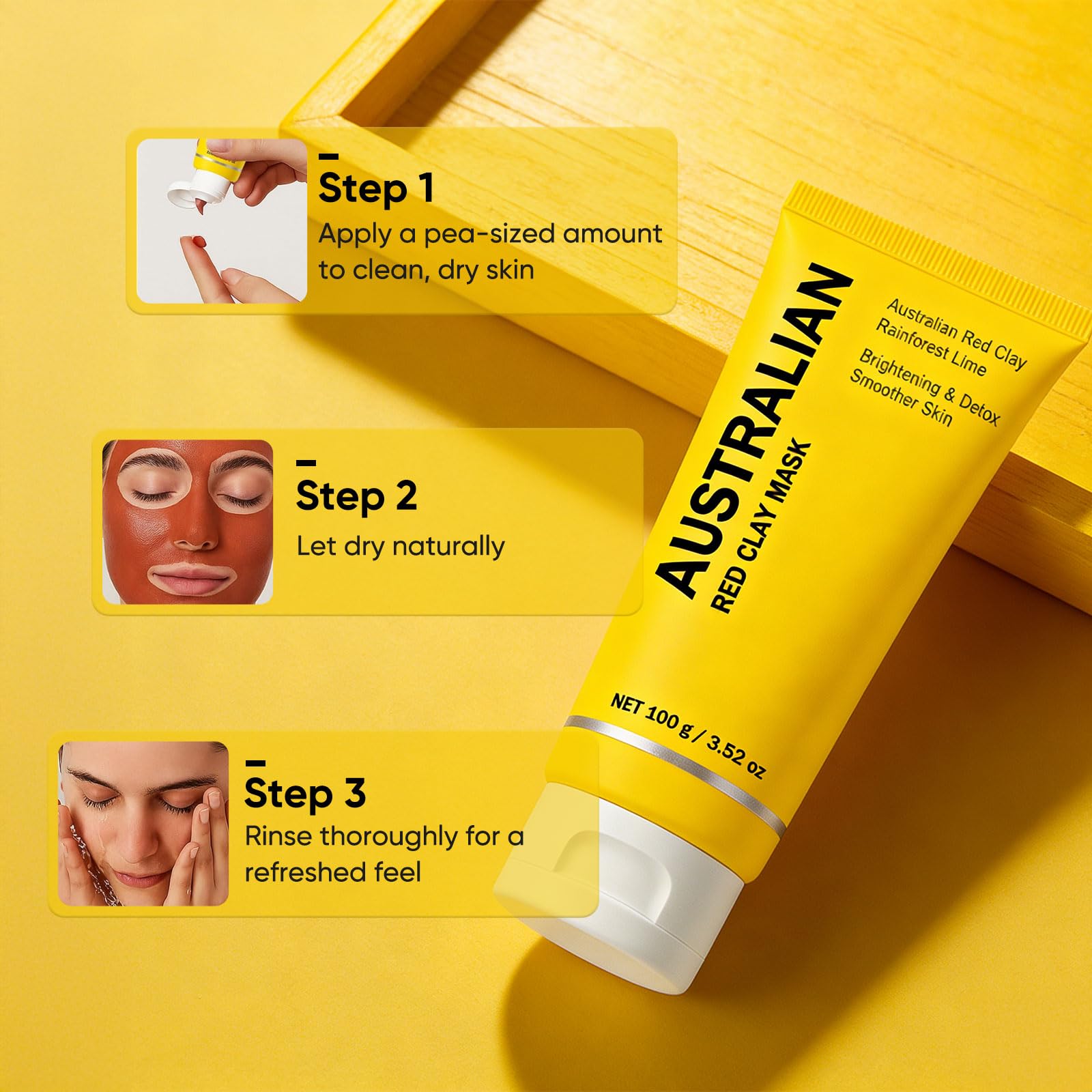 Packaging 100-ml tube view communicates convenient at-home use.
