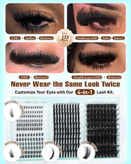 Boahankuke bottom lashes 5-7mm for subtle lower-line definition