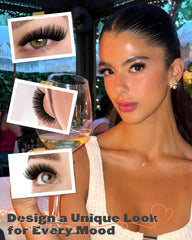 Boahankuke full-volume cat-eye lashes add dramatic definition.