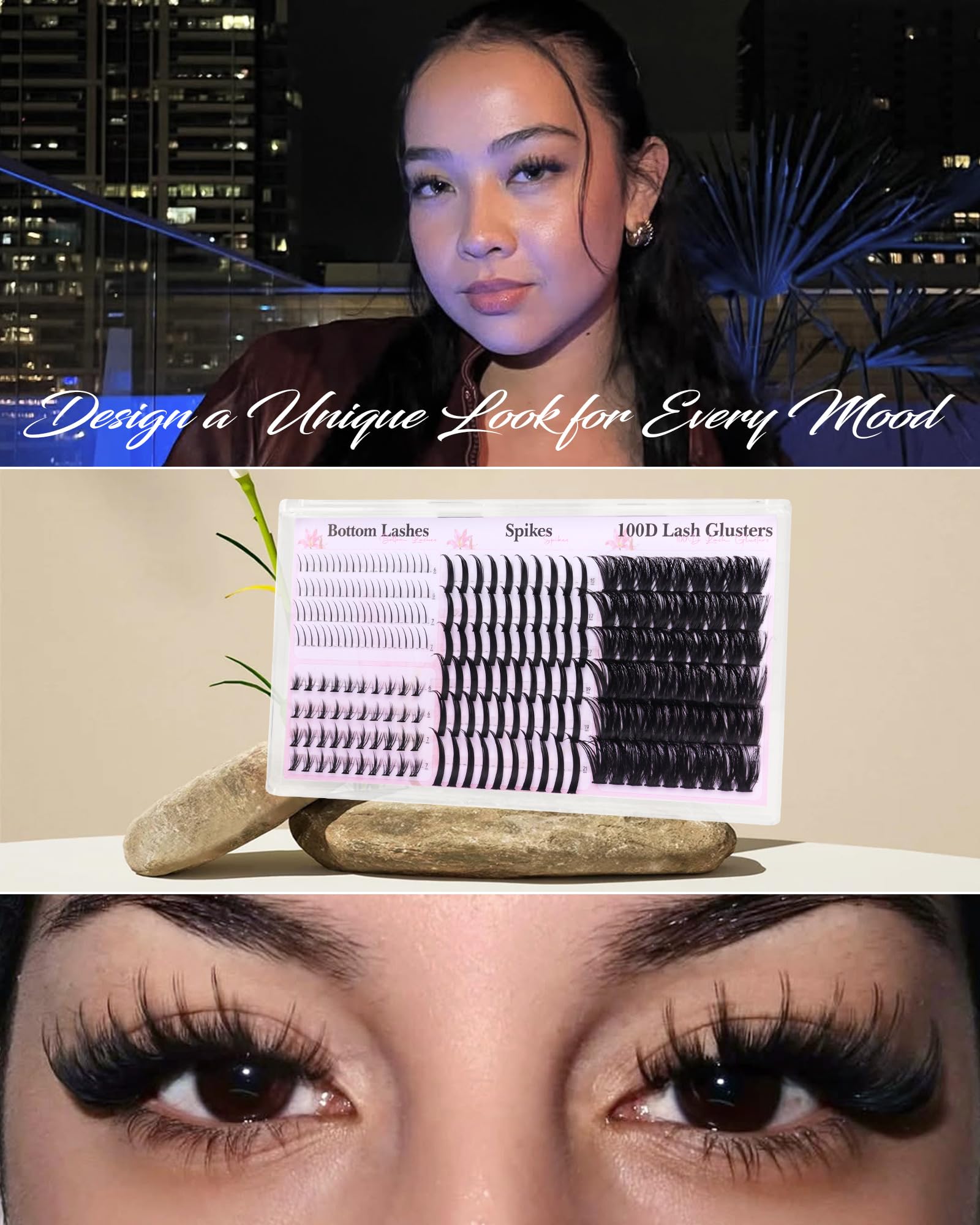 Boahankuke spikes with D-curves 15-21mm for eye-opening lift