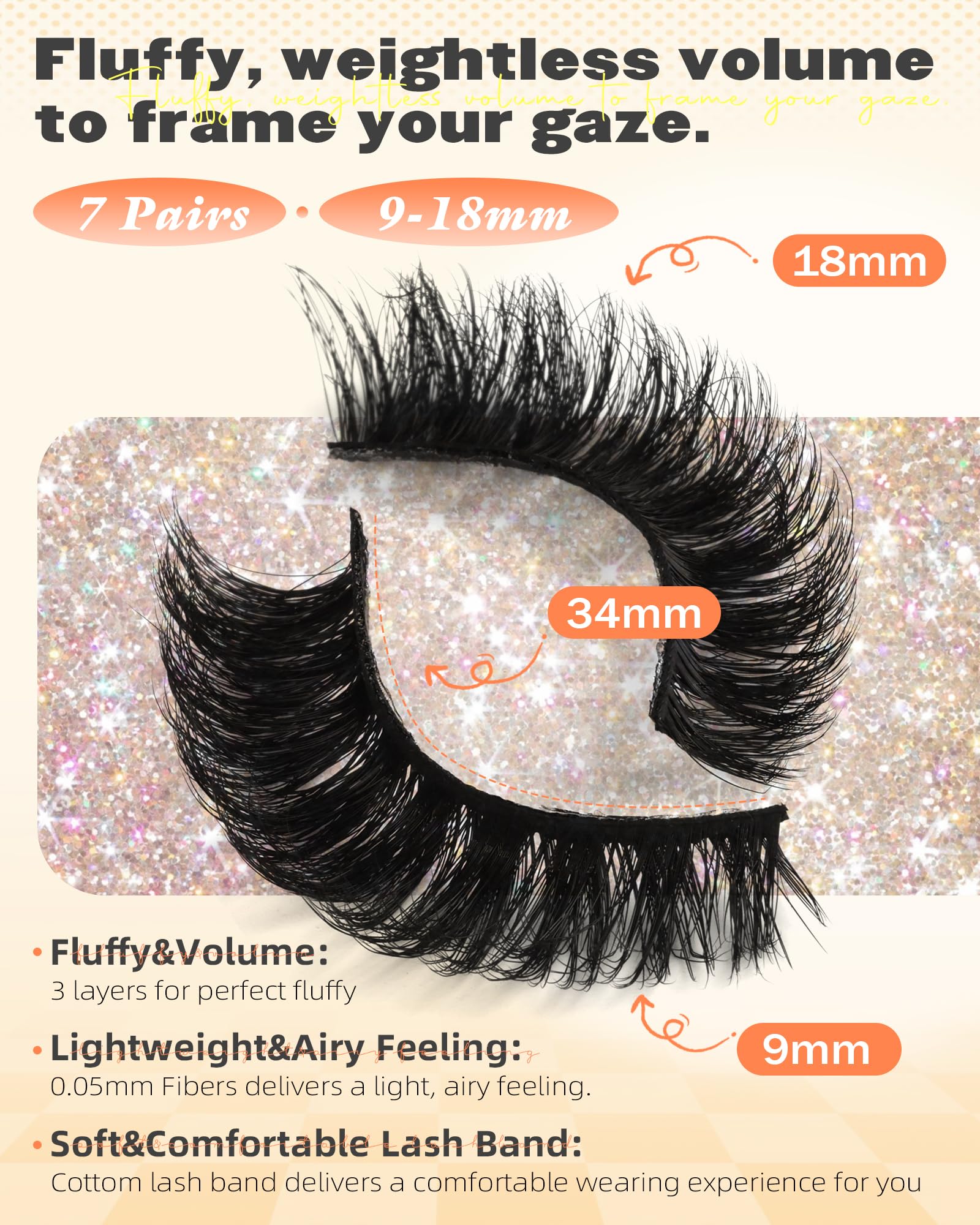 Boahankuke 8D wispy lashes provide layered volume and lightness.