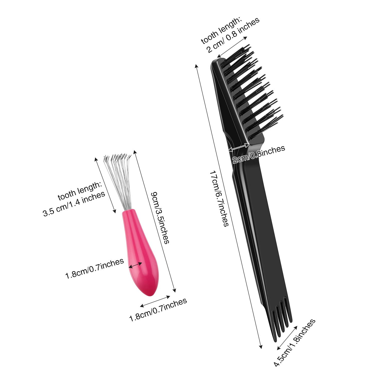 Boao metal toothed cleaner highlighting the deep-penetrating rake for tangled hair.