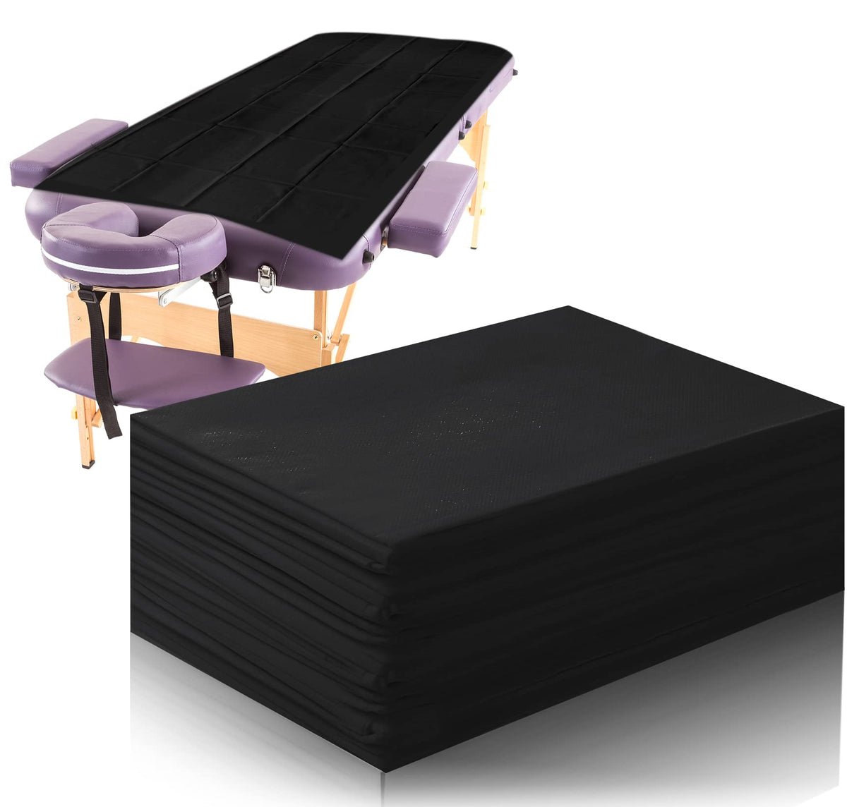 Boao disposable bed sheet close-up shows soft fabric for client comfort