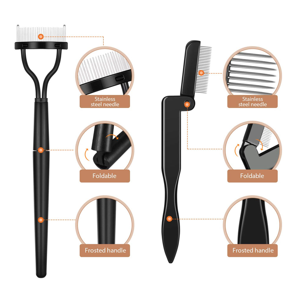 Boao eyelash separator tool showcases evenly separated lashes for natural-looking definition.
