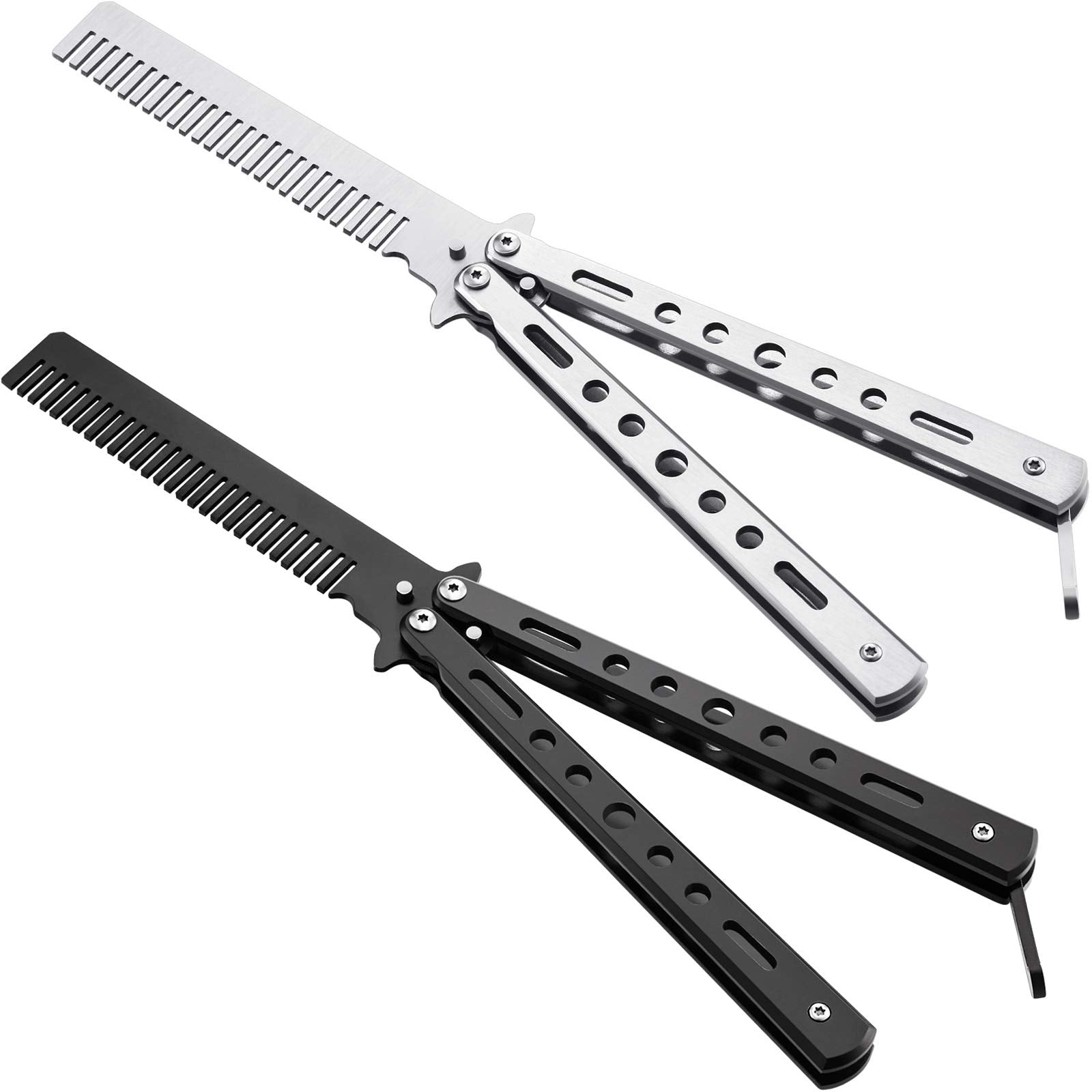 Boao folding practice comb outdoor black for travel grooming on hikes.