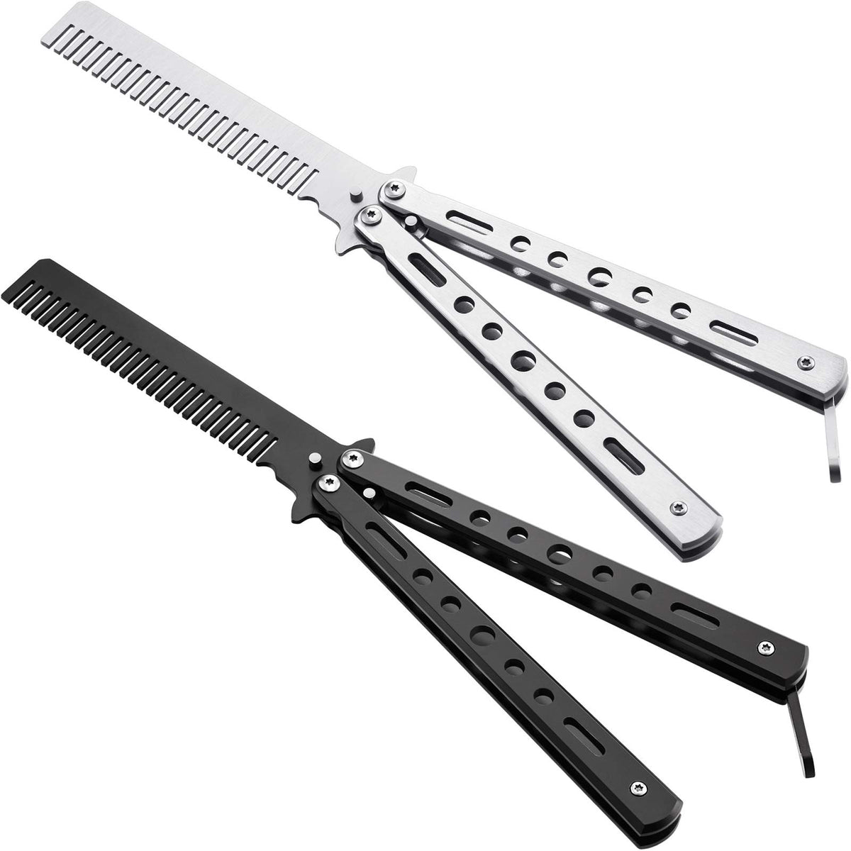 Boao folding practice comb outdoor black for travel grooming on hikes.