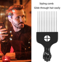Boao hair pick with durable metal teeth for long-lasting styling.