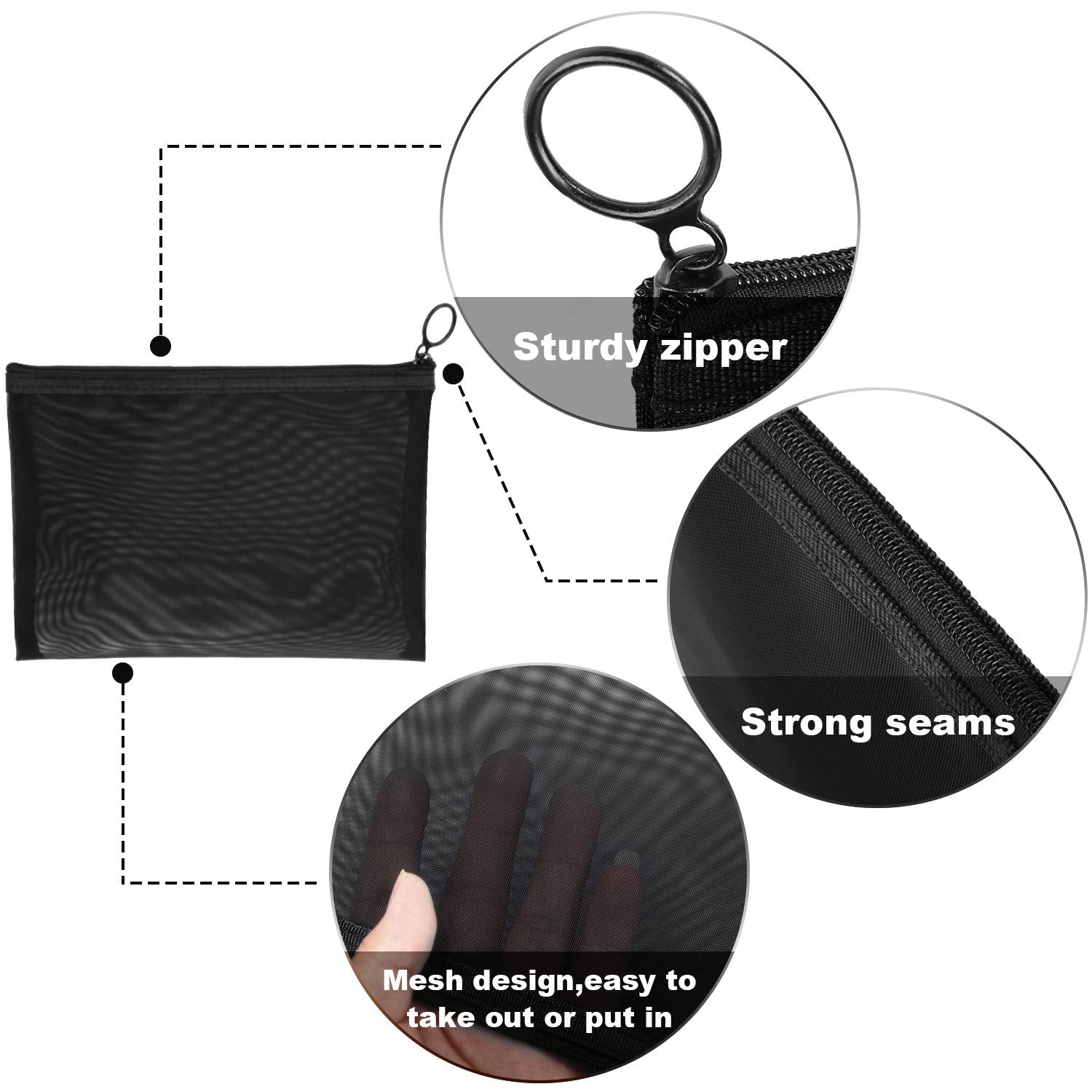Boao mesh bags with color variation for style and clarity.