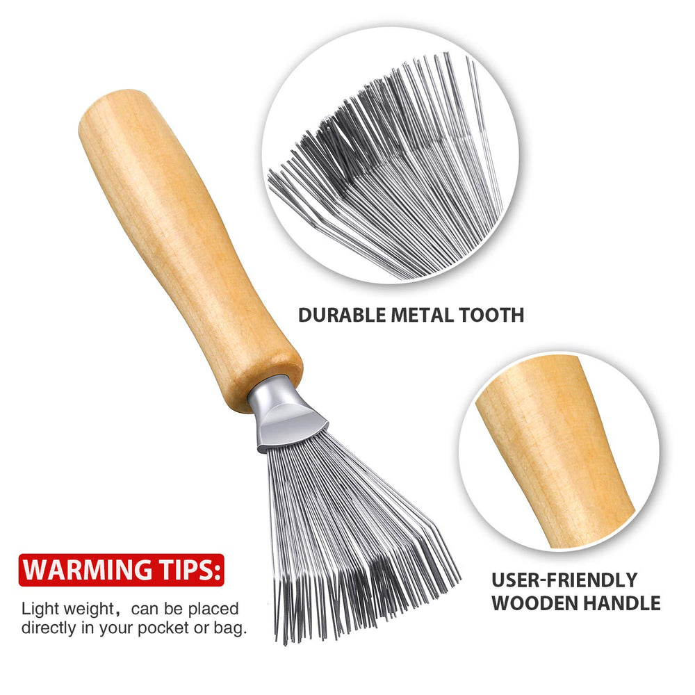 Boao mini cleaning brush with wooden handle for portable touch-ups.