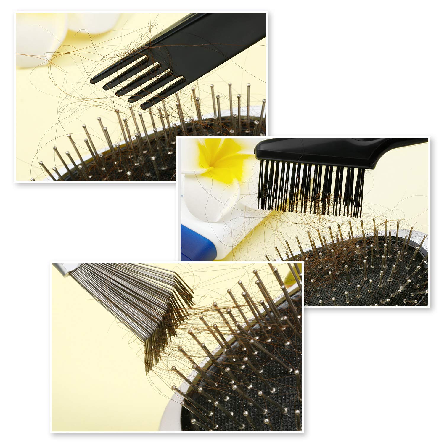 Boao polished wooden-handle rake for easy dirt removal on brushes.