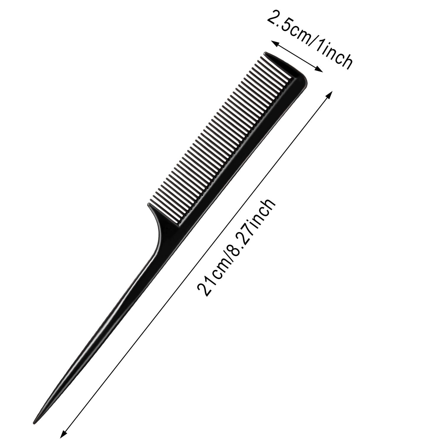 Boao rat tail comb with anti-static properties reduces flyaways during styling