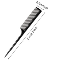 Boao rat tail comb with anti-static properties reduces flyaways during styling