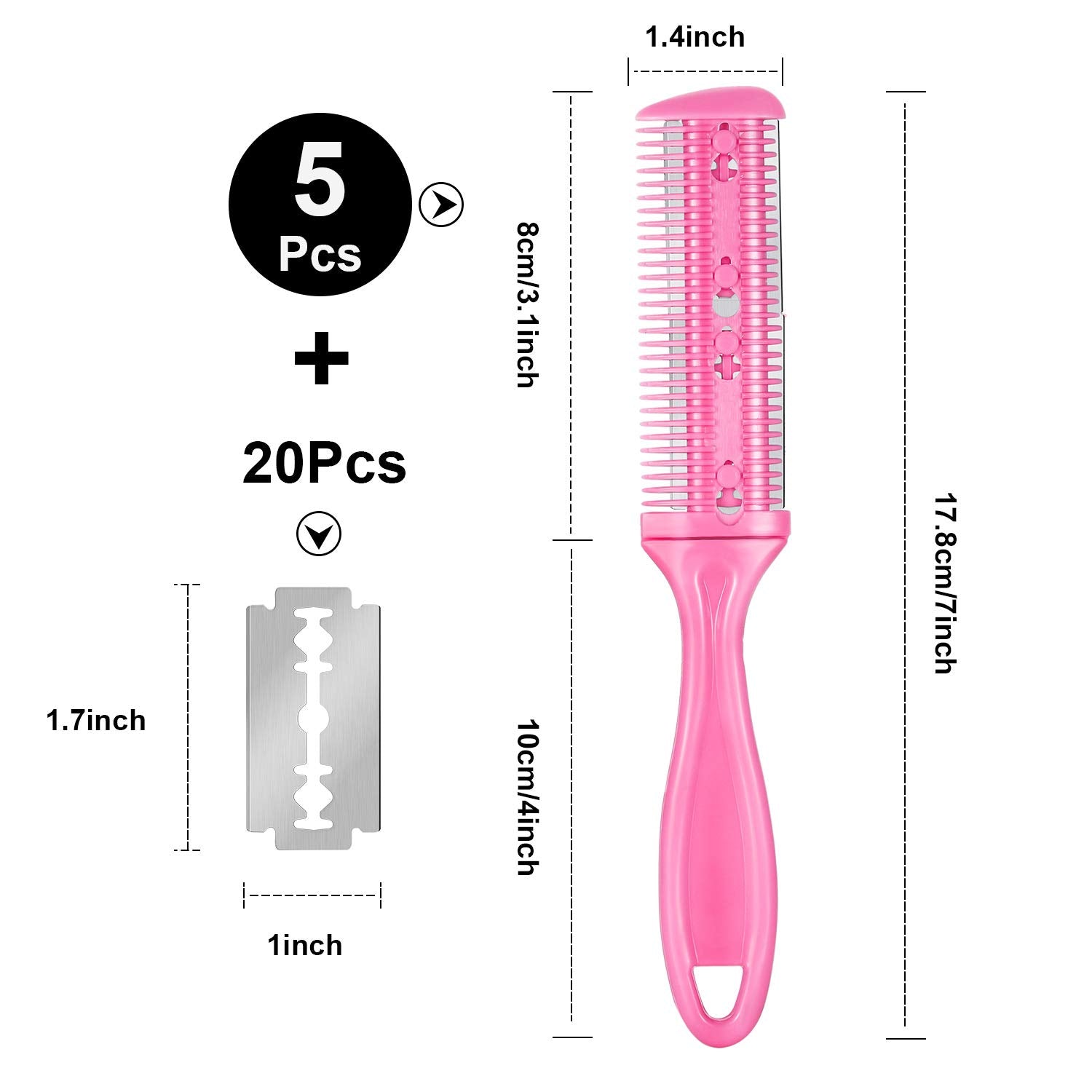 Boao twenty double-edged razors closeup enabling quick blade changes.