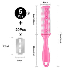 Boao twenty double-edged razors closeup enabling quick blade changes.