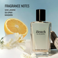 Bobbi Brown Beach EDP label closeup highlighting branding and notes