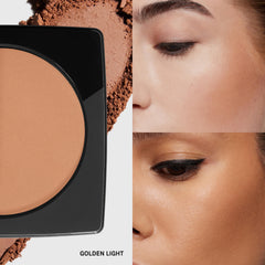 Bobbi Brown Bronzing Powder texture close-up showing velvety blend for seamless contour.