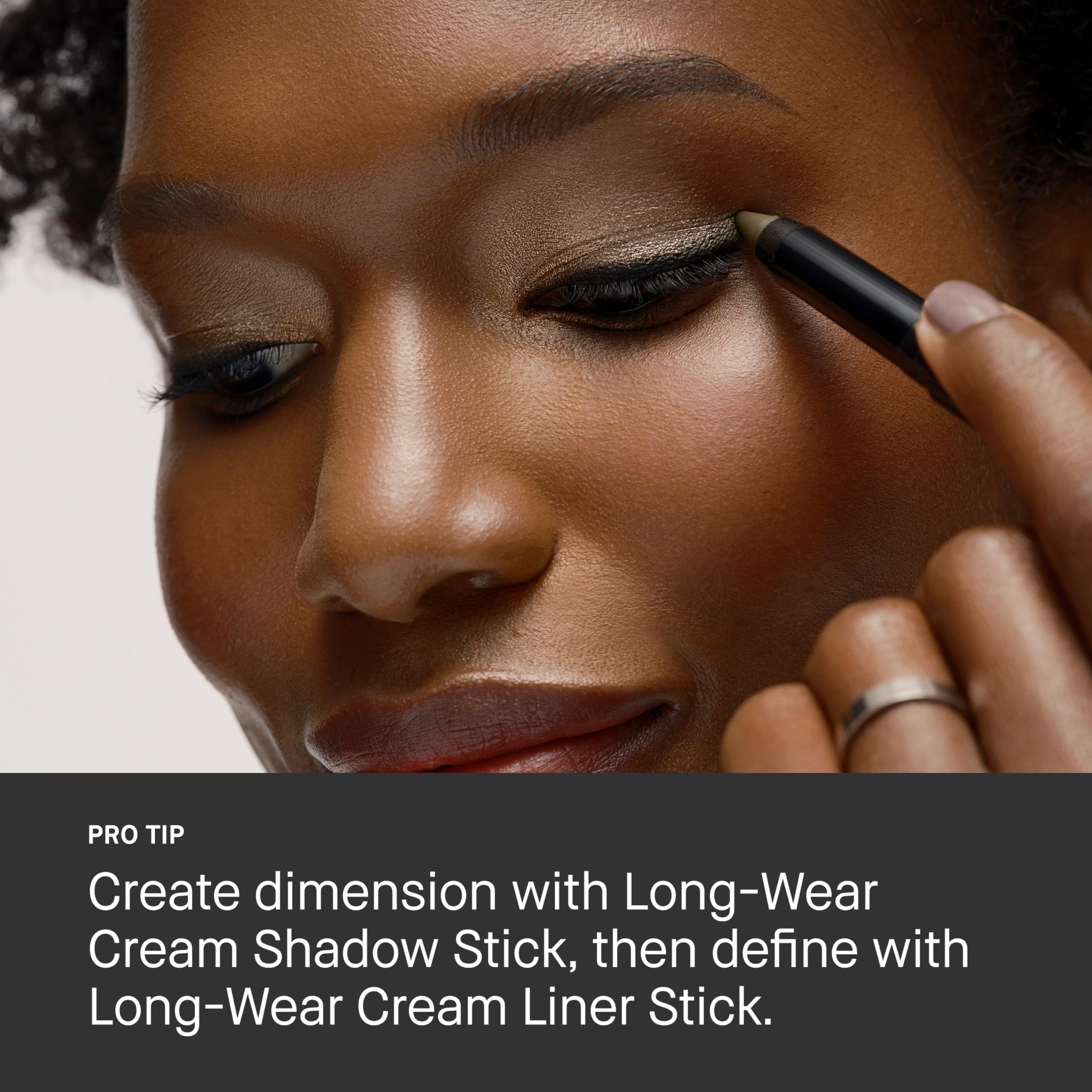 Bobbi Brown Long-Wear Cream Liner Stick blends softly for smoky Panther eye looks.