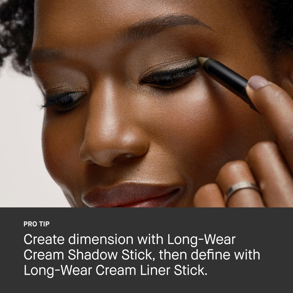 Bobbi Brown Long-Wear Cream Liner Stick blends softly for smoky Panther eye looks.