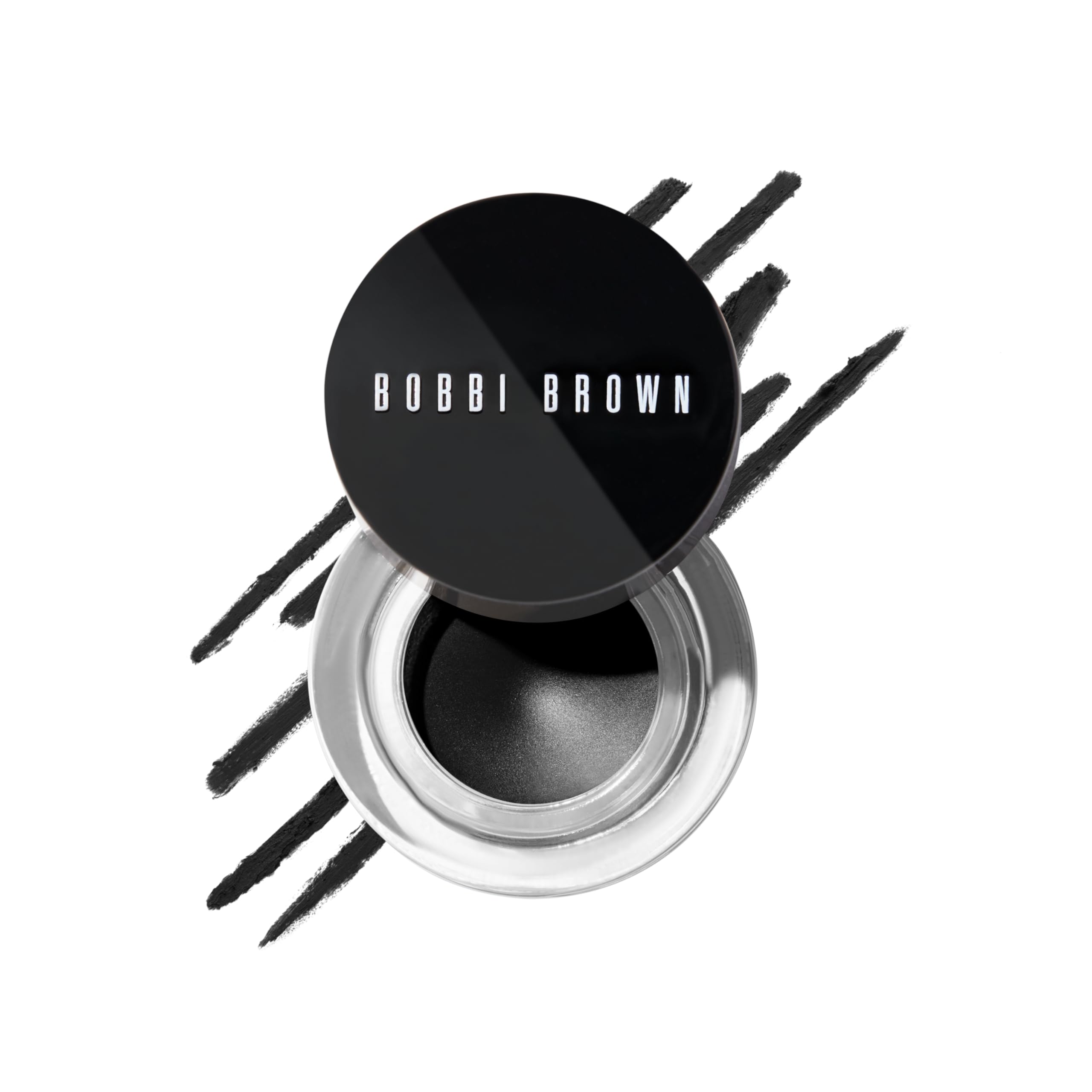 Bobbi Brown Long-Wear Gel Eyeliner closeup application showing precise line.