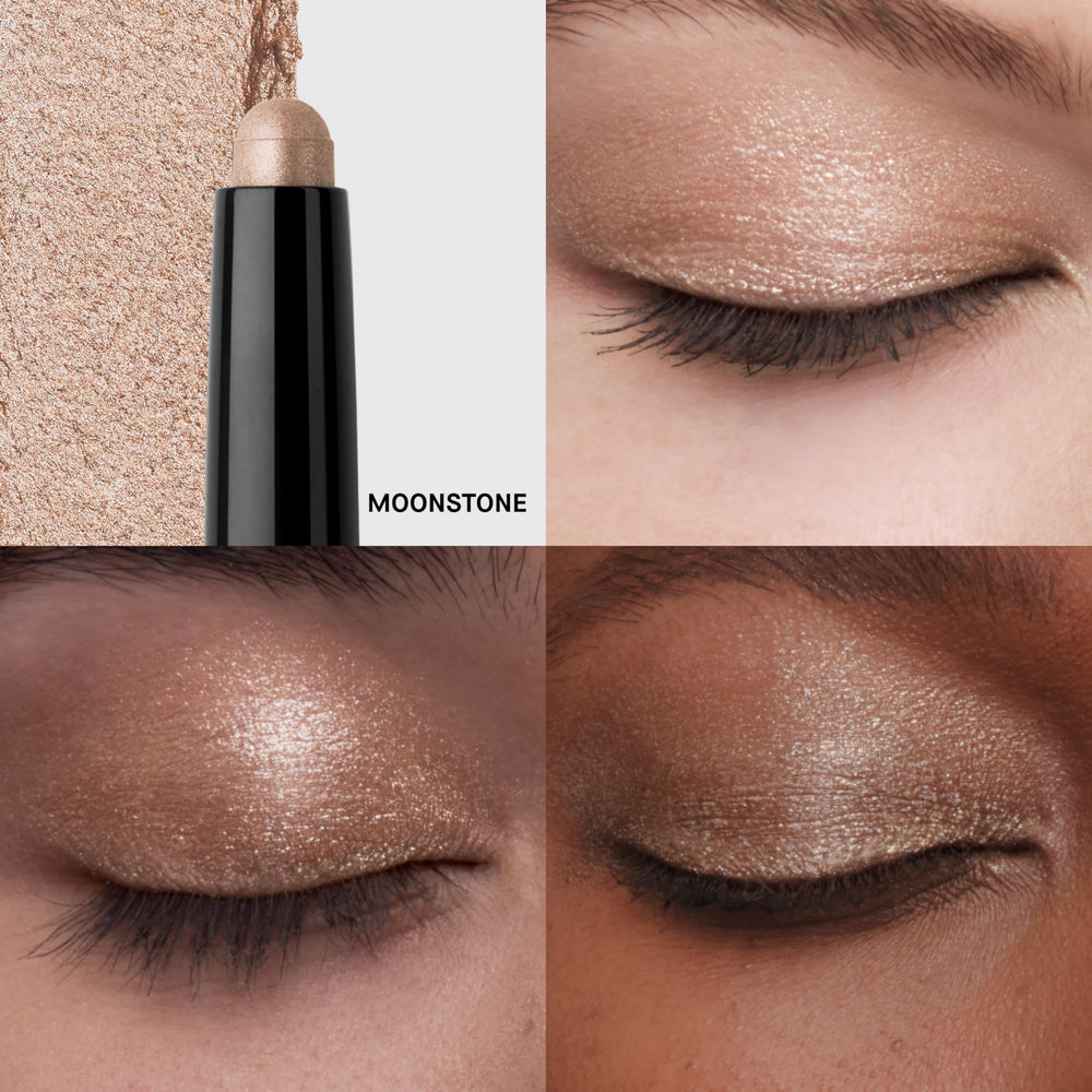 Bobbi Brown shadow stick being applied on the lid for effortless definition.