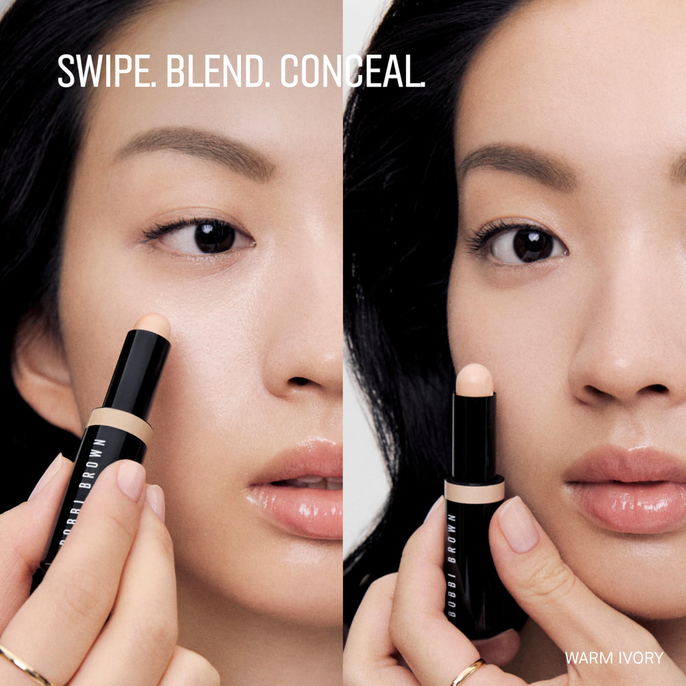 Bobbi Brown concealer on skin delivering buildable, natural coverage.