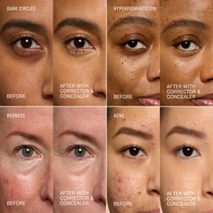 Application shot of Bobbi Brown Skin Corrector Stick delivering buildable correction.