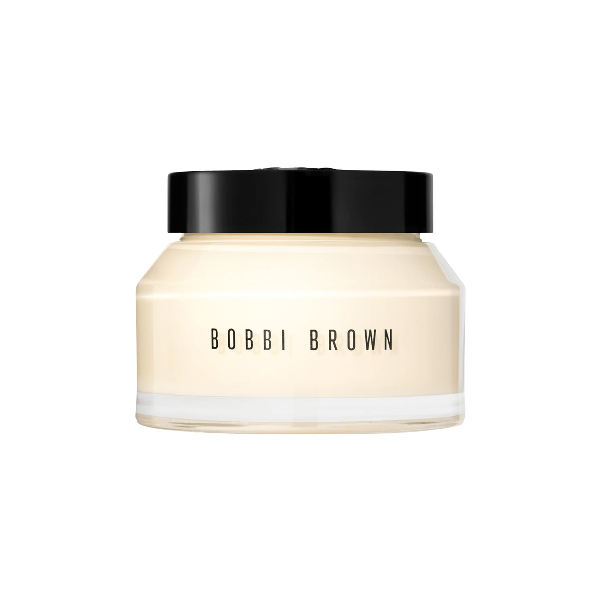 Bobbi Brown Vitamin Enriched Face Base jar closeup shows nourishing hydration for a smooth makeup base