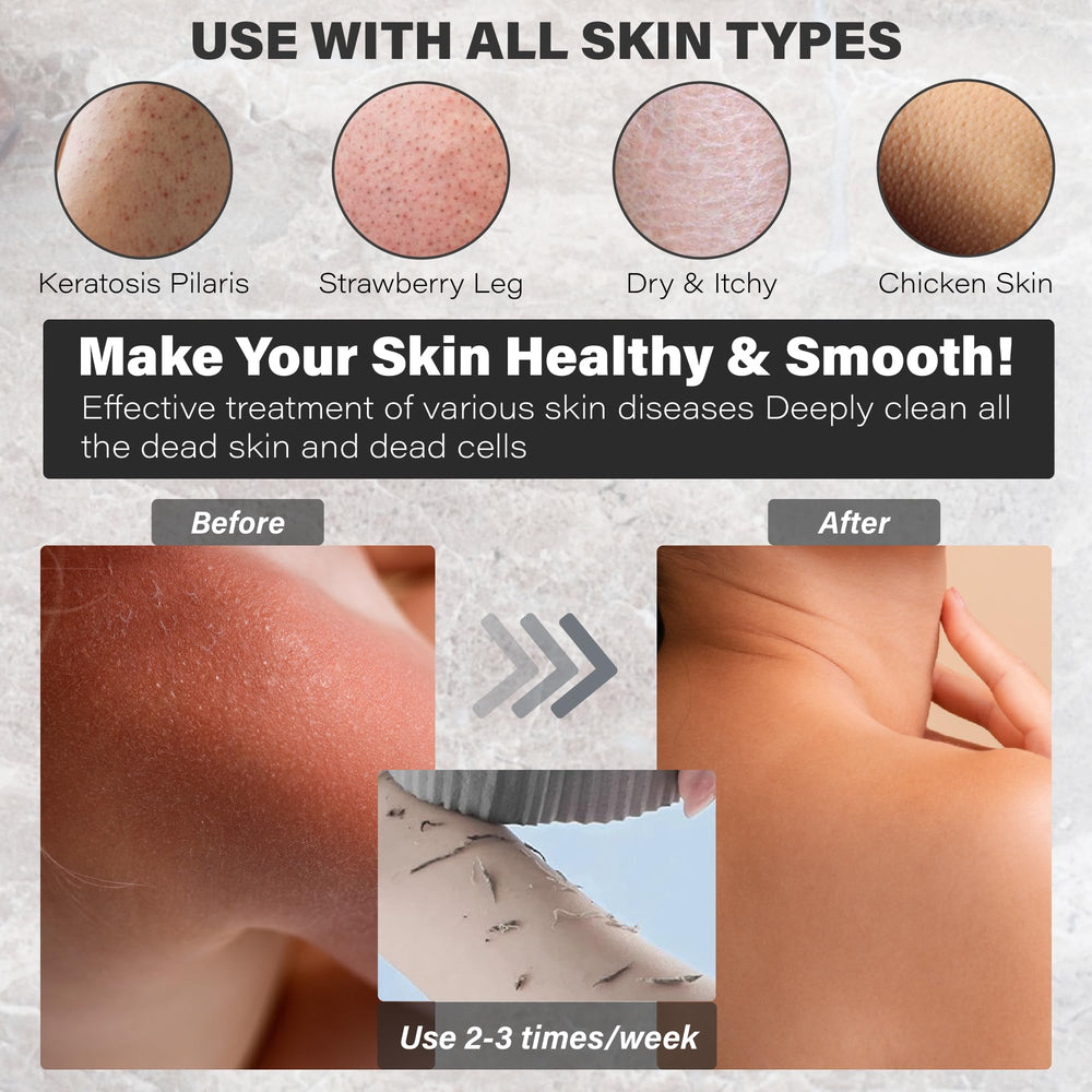 Family-friendly exfoliation suitable for adults, kids, and babies
