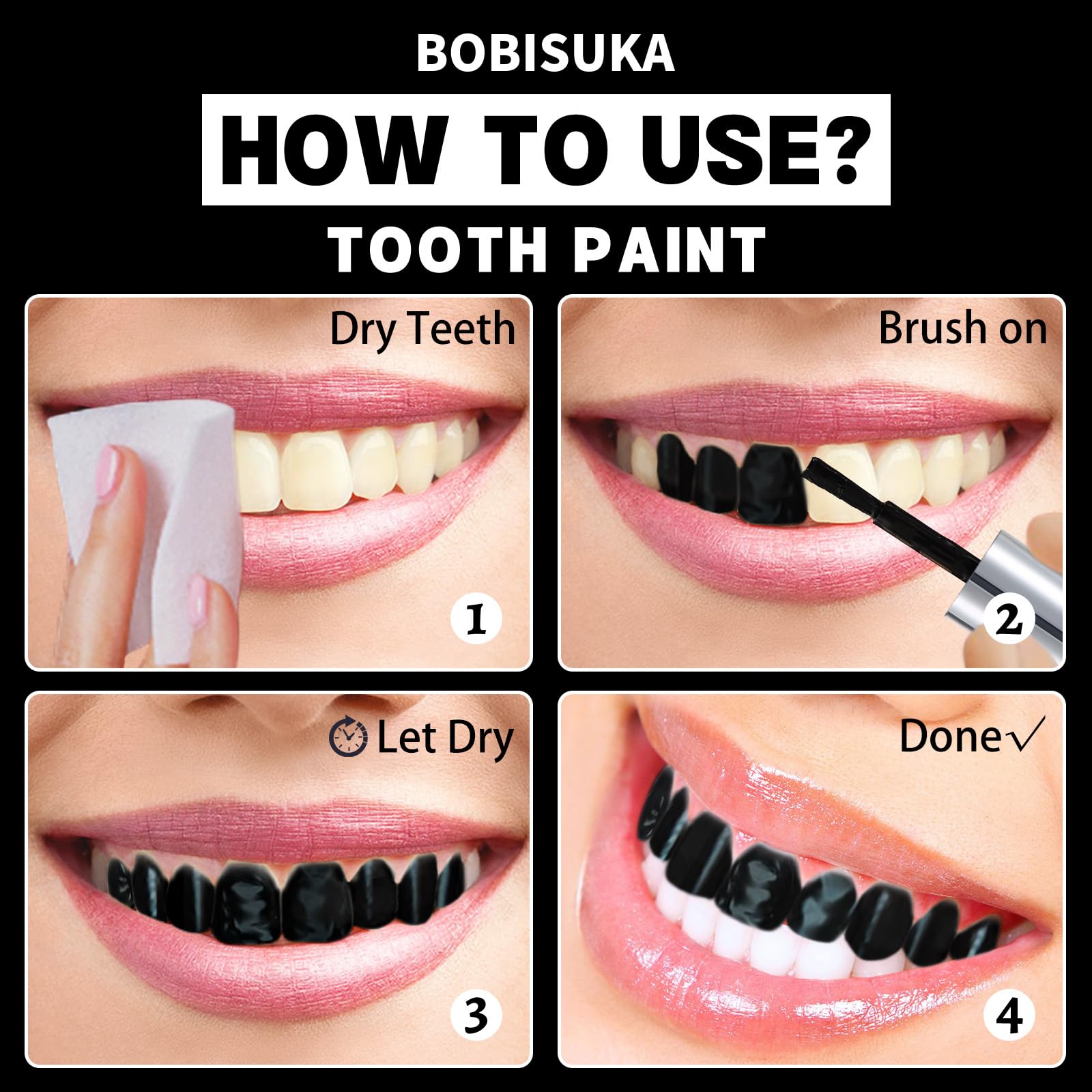 BOBISUKA Pintura dental profesional para efectos especiales de maquillaje.