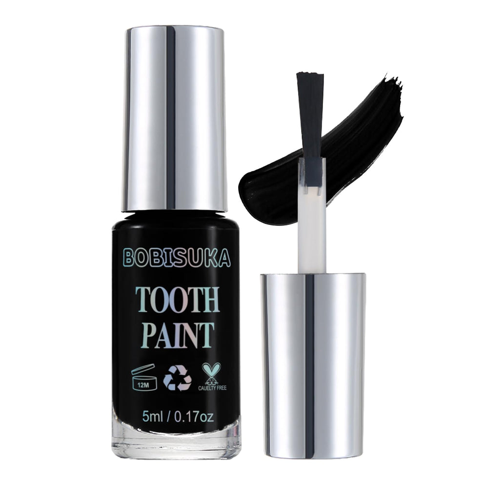 BOBISUKA Pintura para dientes negros con aplicador, ideal para disfraces.