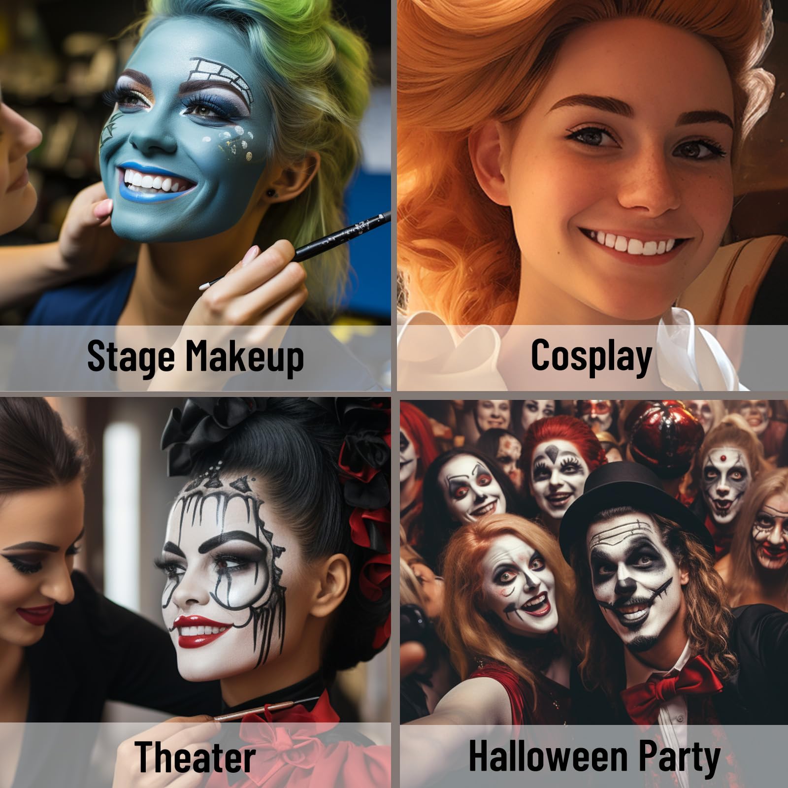 BOBISUKA White Tooth Paint vampiric cosplay look for Halloween or theater.