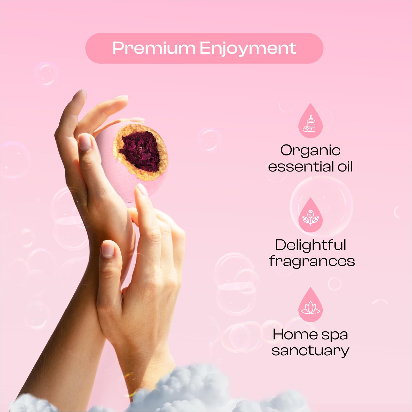 Bombas BoboSweeTree con aceites esenciales orgánicos para baño calmante.