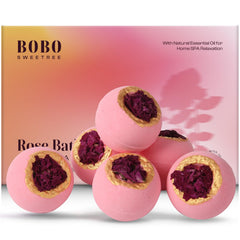 Bombas BoboSweeTree con rosa real y flores para una experiencia lujosa en casa.