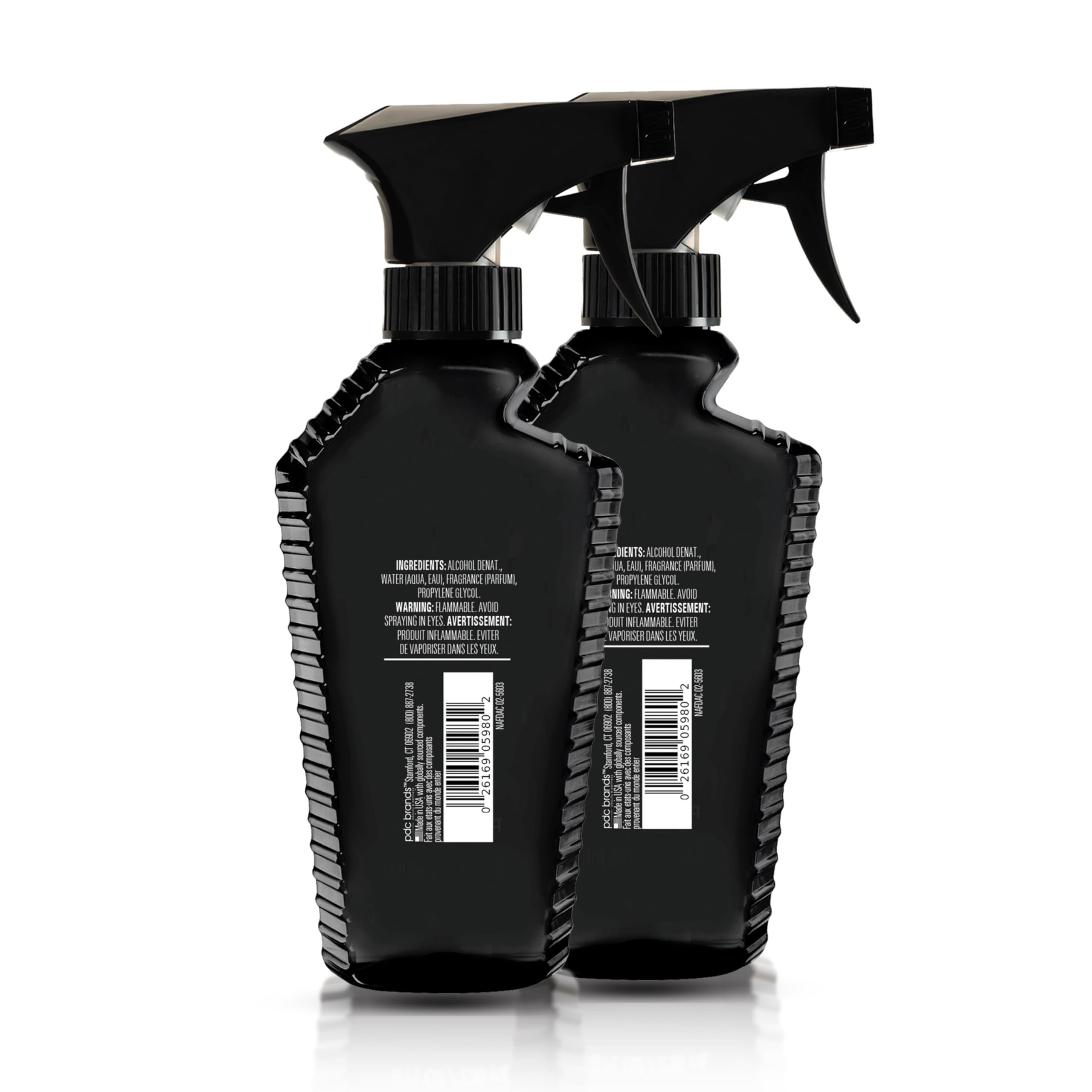 Side view shows sleek masculine bottle design