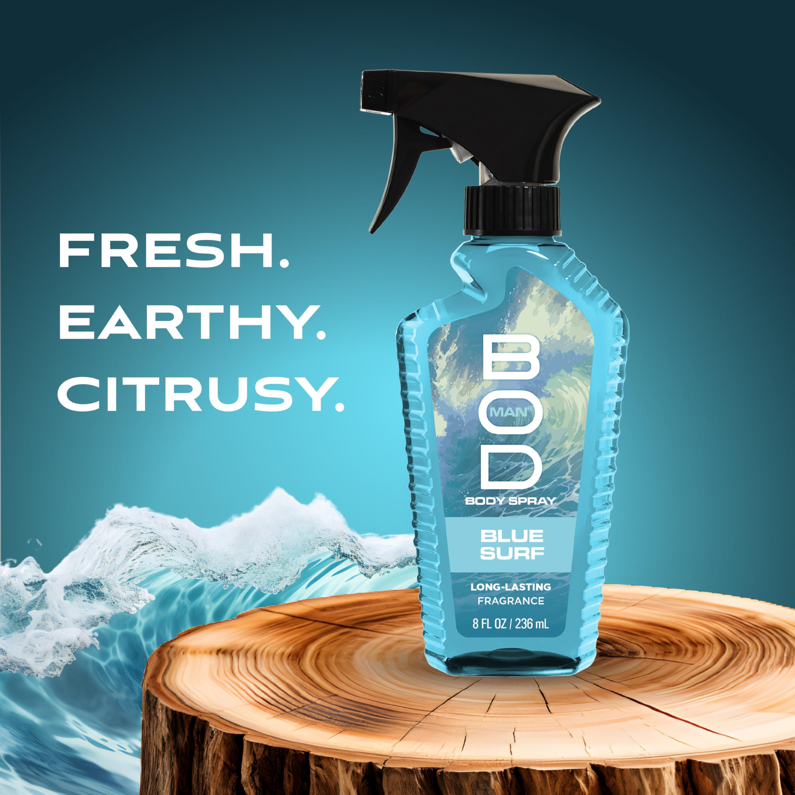 Packaging box for BOD man Blue Surf dual-pack informs value and practicality.