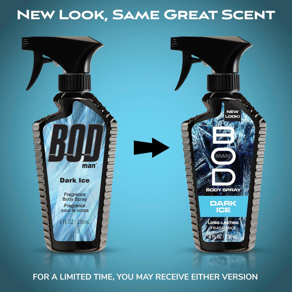 BOD Man Dark Ice heart notes visual showing nutmeg, green tea, violet for warmth.