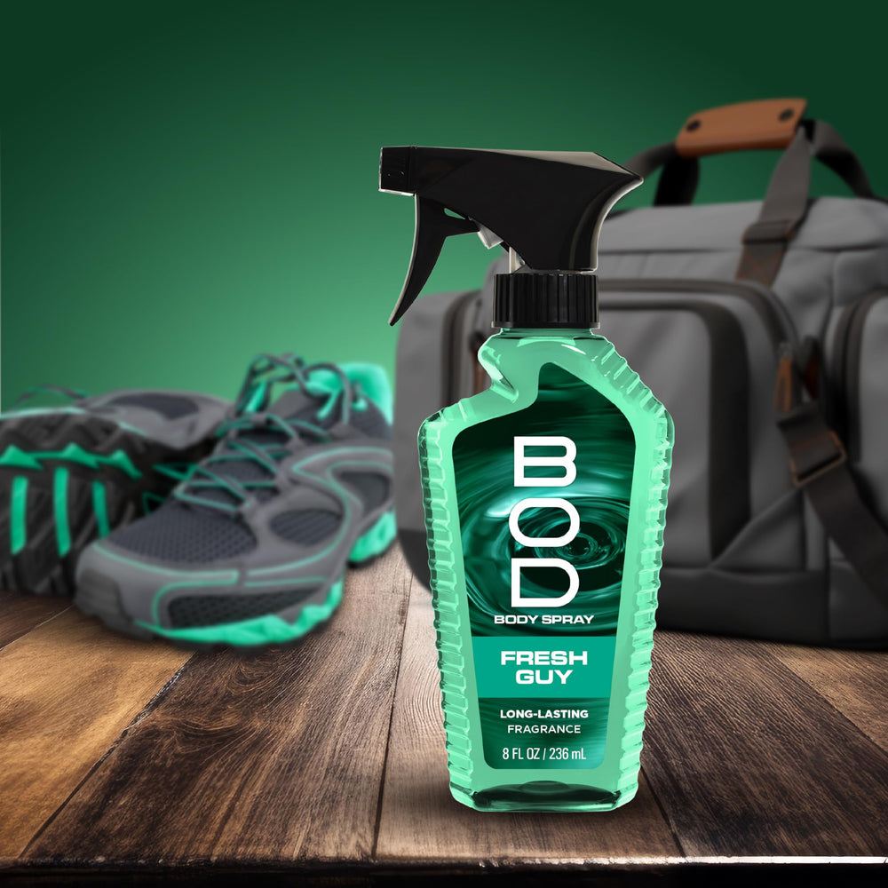 BOD man Fresh Guy teak wood accent creates bold character.