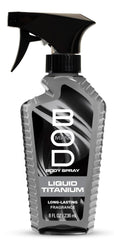 BOD Man Liquid Titanium bottle front view conveys a bold masculine look ideal for evenings.