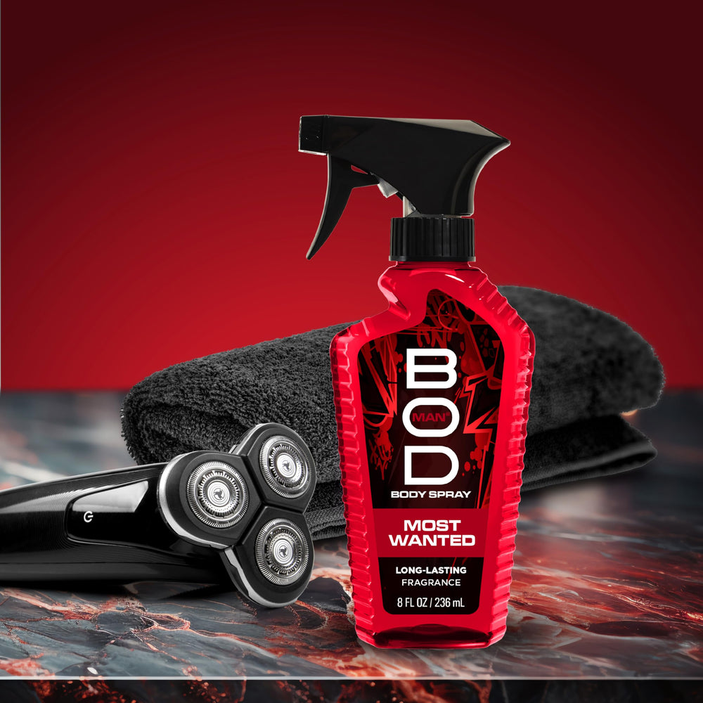 BOD man Most Wanted base notes, amber and musk add warmth and longevity