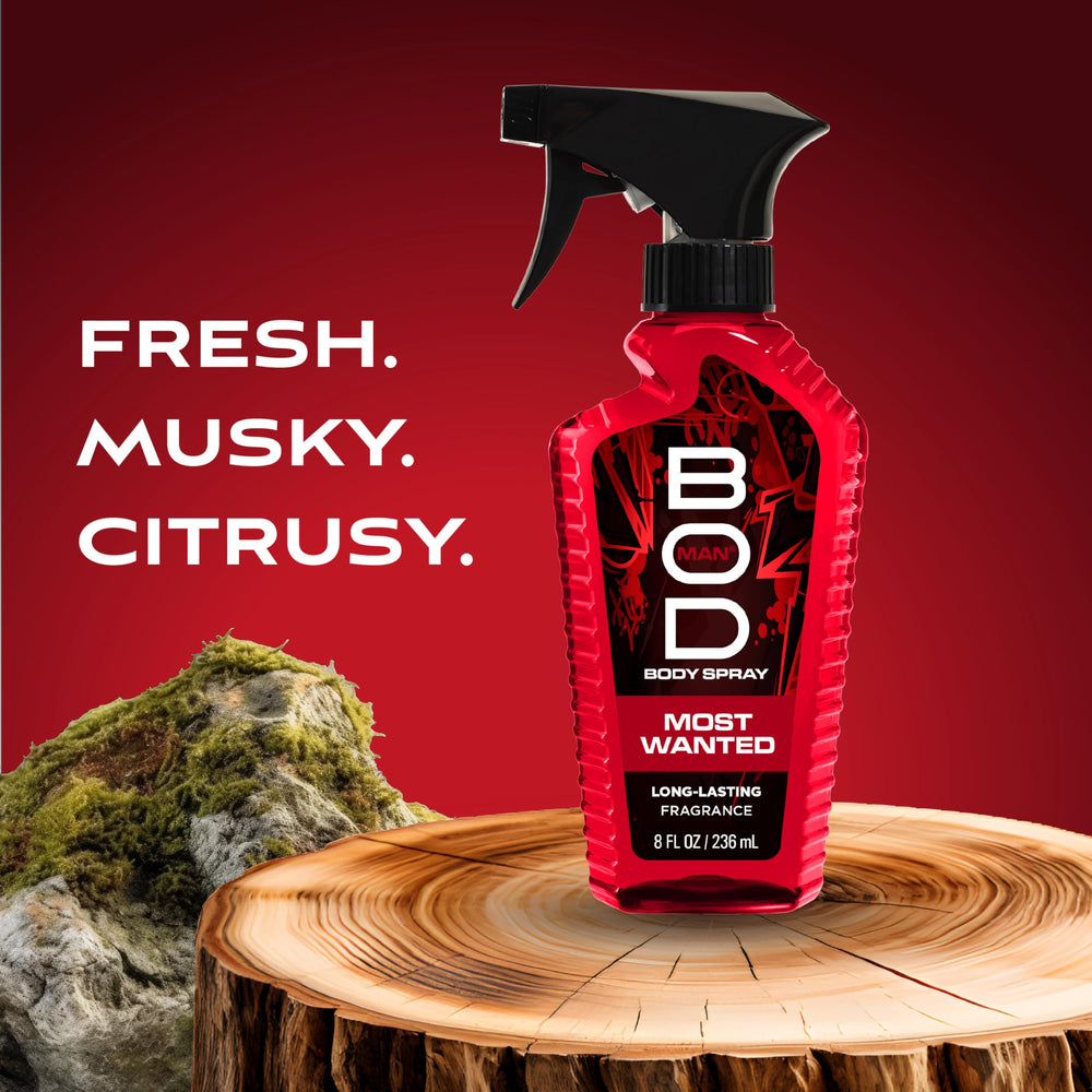 BOD man Most Wanted top notes image, bergamot and sage energize first impression