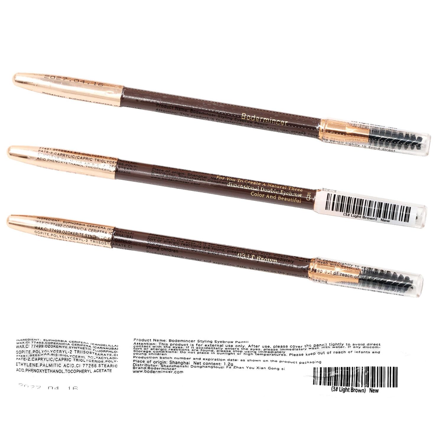Bodermincer eyebrow pencil case with premium finish