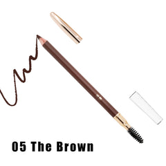 Bodermincer eyebrow pencil in dark brown swatch for natural-looking brows.