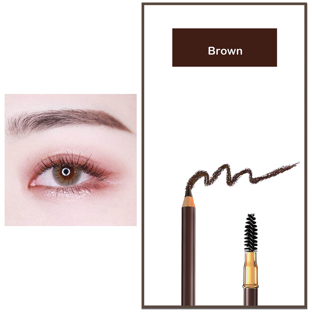 Bodermincer eyebrow pencil in light brown swatch for soft daytime definition.