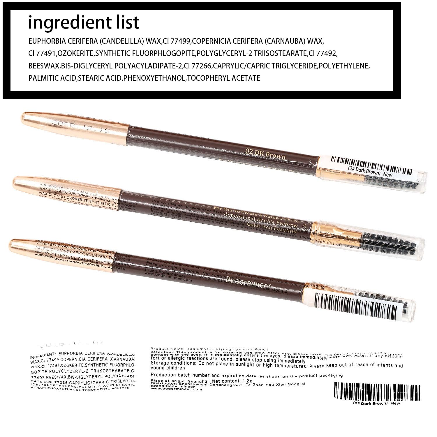 Bodermincer waterproof formula resists smudging for long wear